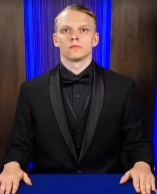 Ossi Ketola, known as Monarch, in a black tuxedo