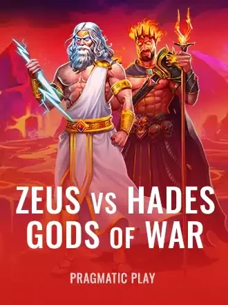 Zeus vs Hades Gods of War by Pragmatic Play: Zeus and Hades standing together, title under the figures
