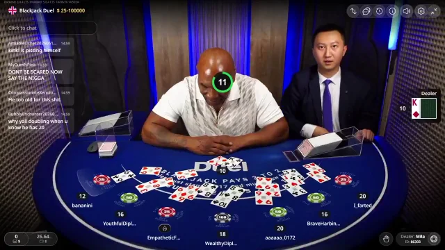 The Iron Mike Tyson experience at Duel Casino live blackjack