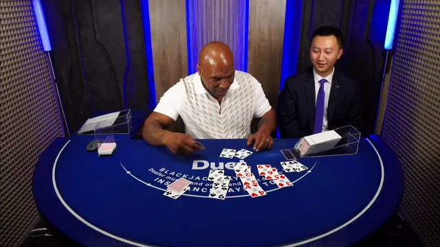 Mike Tyson final hand live blackjack Duel Casino